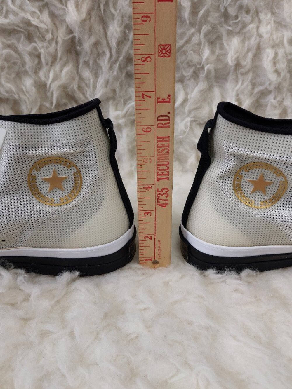 Converse White & Black Mesh All Star Chuck 70 Sneakers US Men-9.5/Wo's-11.5 - Picture 4 of 10